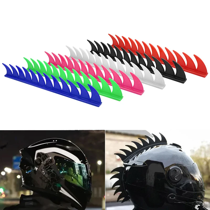 

Motorcycle Helmet Sticker Universal Personalized Cockscomb Horns Decal Mohawks Sticker Punk Style Sticker Motorcycle Accessories