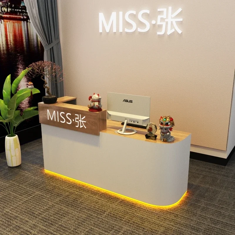 H5.22 simple modern small clothing store store checkout page cashier counter beauty salon reception desk front desk bar