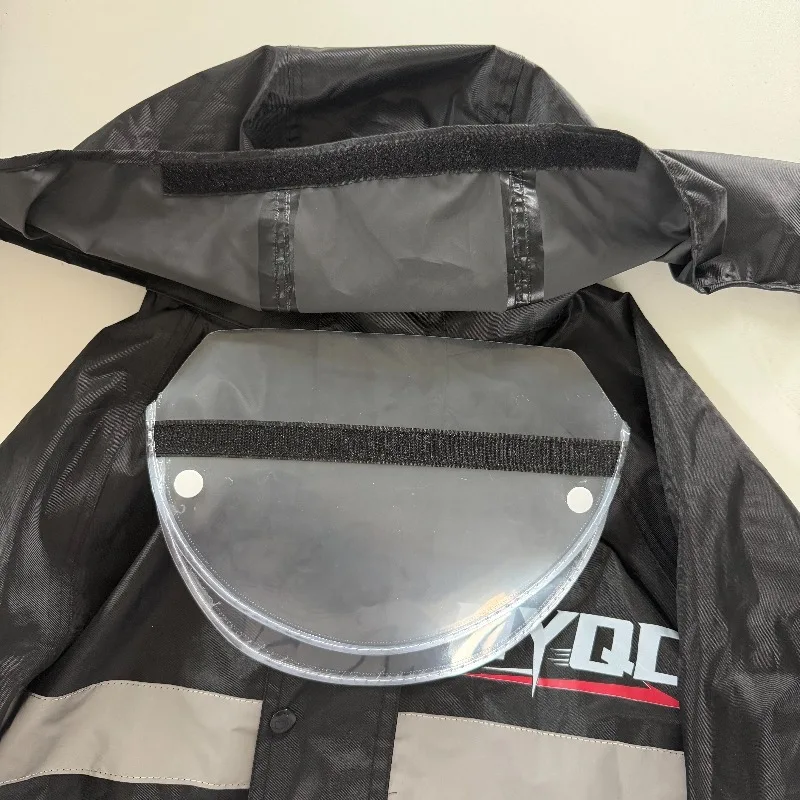 Motorcycle Rain Suit Men Women, Waterproof Raincoat Rain Pants Set with Reflective Strip, Hooded Rainwear for Motorbike Cycling