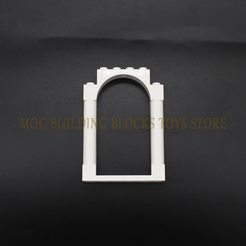 MOC Parts 40066 Door Frame 1x6x7 Arched with Notches and Rounded Pillars Bricks Building Blocks Compatible City Street View Toys