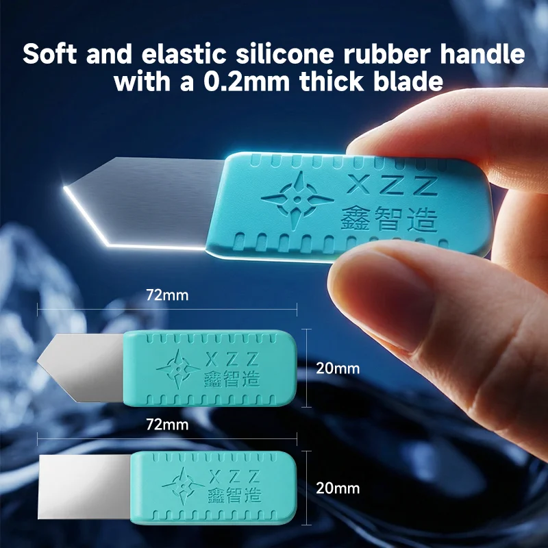 XINZHIZAO XZZ Non-Magnetic Solder Scraper with Silicone Handle Glue Removal Blade Set High Hardness Screen Separating Pry Blade