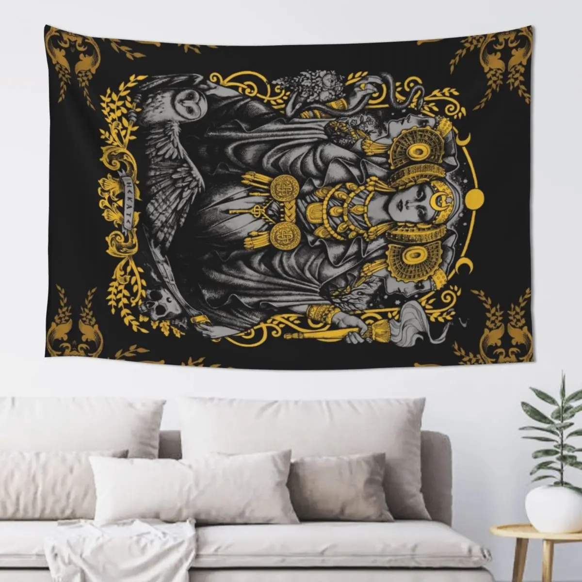 Iberian Hecate Gray Tapestry House Decoration Home Decorations Aesthetic Room Decorations Aesthetic Tapestry