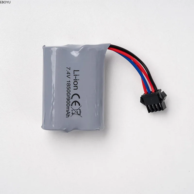 EBOYU 7.4V 900mAh z SM-4P złączem bateria litowa do JJRC Q137 amfibii terenowej zdalnie sterowany samochód wspinający się dodatkowa bateria