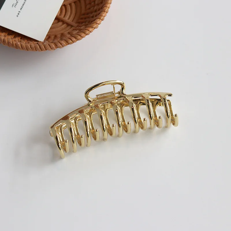 1 pezzo francese retrò europeo e americano in metallo grande clip di squalo clip di capelli temperamento, impostato da agarrare