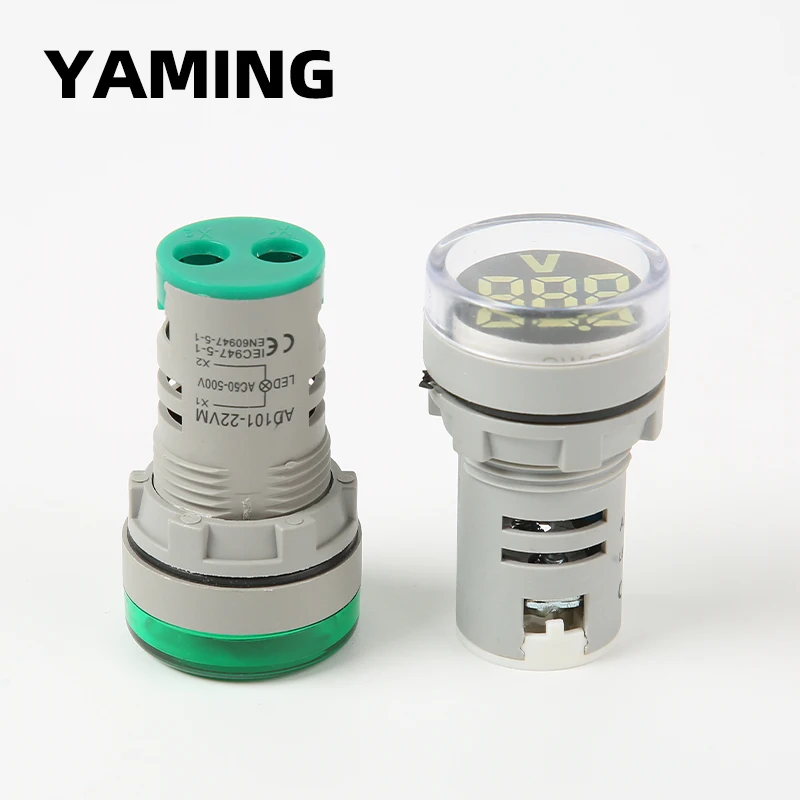 22mm Runde Digital Voltmeter 60-500V AC Volt Meter DIY Mini LED Anzeige Licht Display Tester Monitor power Pilot Lampe