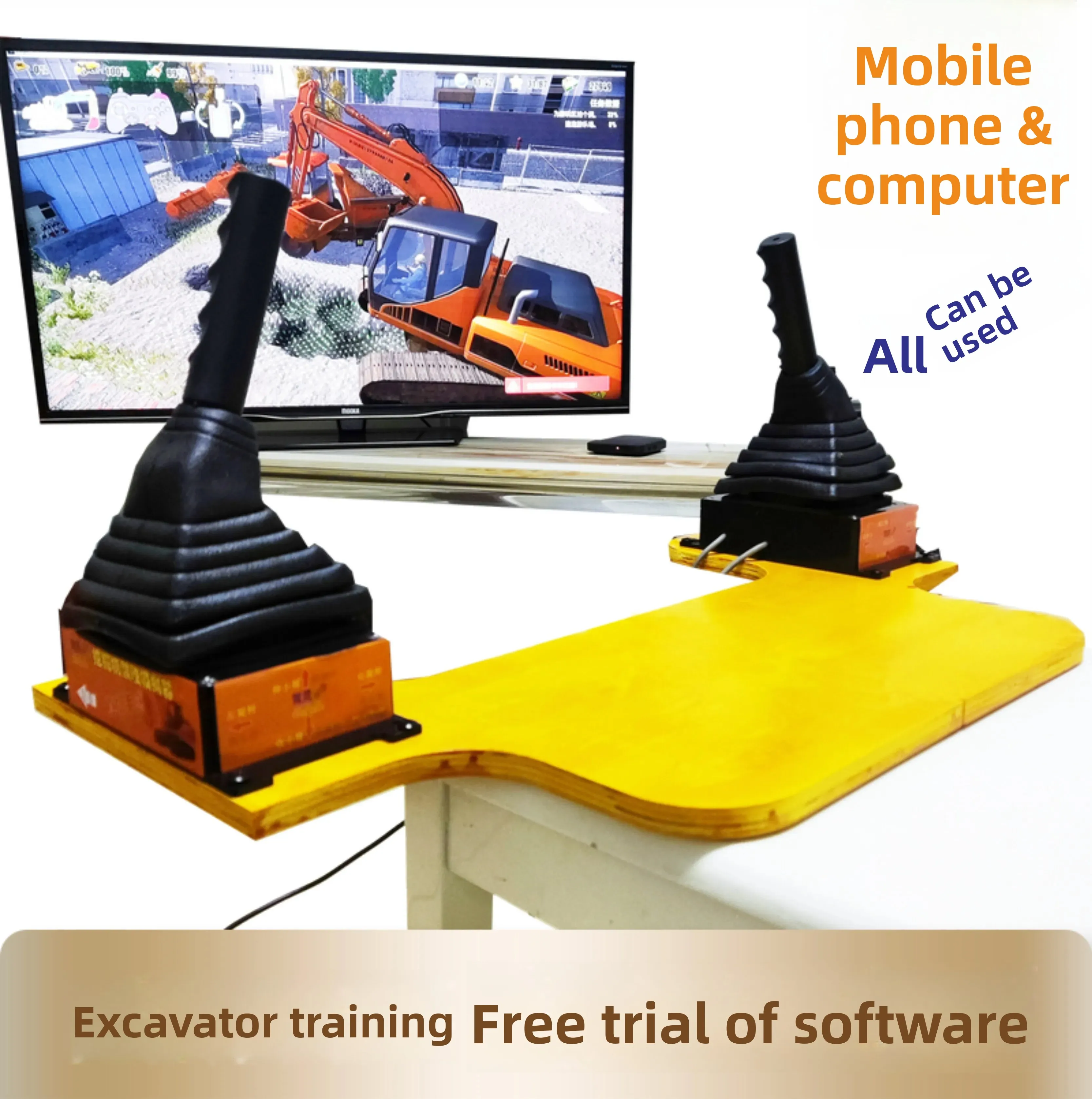 Excavator Driving Emulator Computer Software Hand Trench Bulldozing Teaching Simulation Handle Including Computer Software