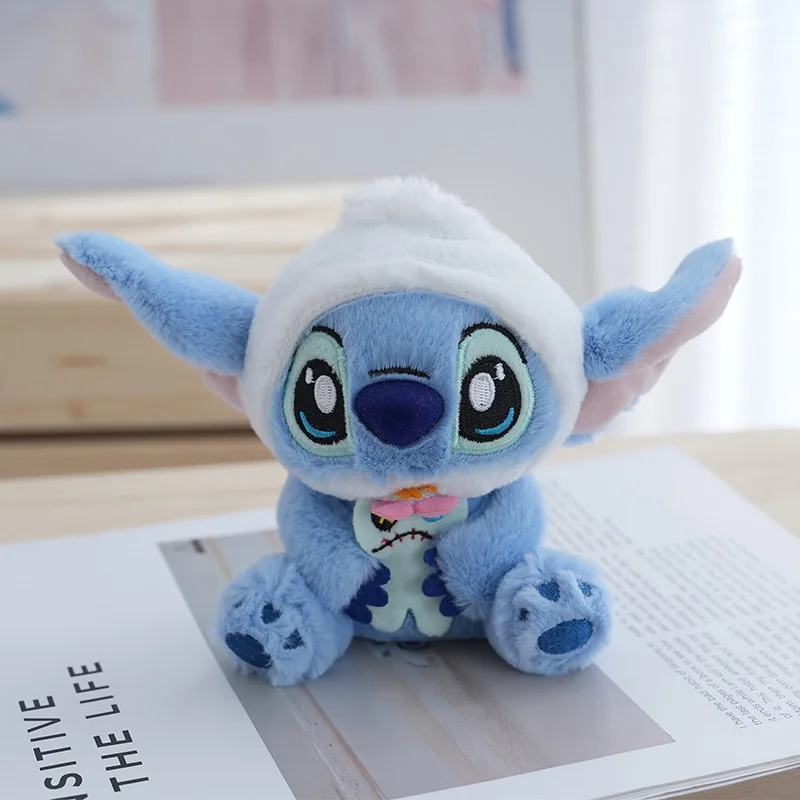Hut Stich 13Cm Plüsch Puppe Spielzeug Neue Disney Nette Mini Engel Flut Spielen Hochwertige Ornamente Schlüsselbund Auto Tasche puppe Anhänger Geschenk