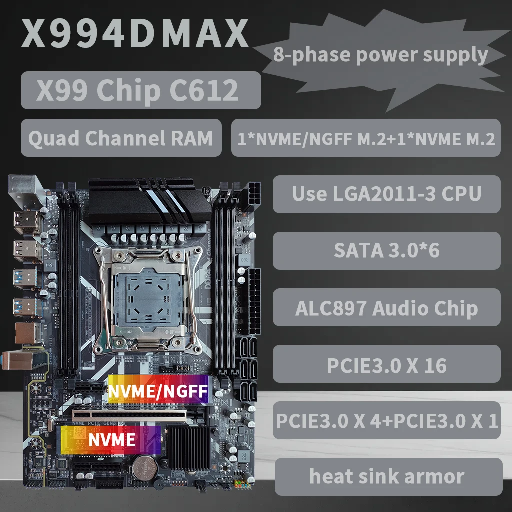X99 Motherboard 8-phase Power  - Pc Gaming Xeon review and price