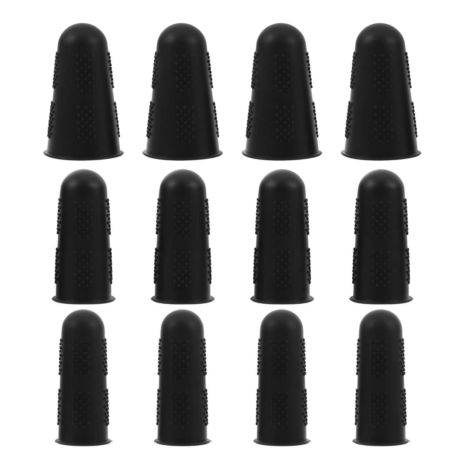 

12Pcs Silicone Finger Sleeves Heat Resistant Finger Guards Thumb Protectors Anti Slip Reusable for Sewing Hot Glue Crafting