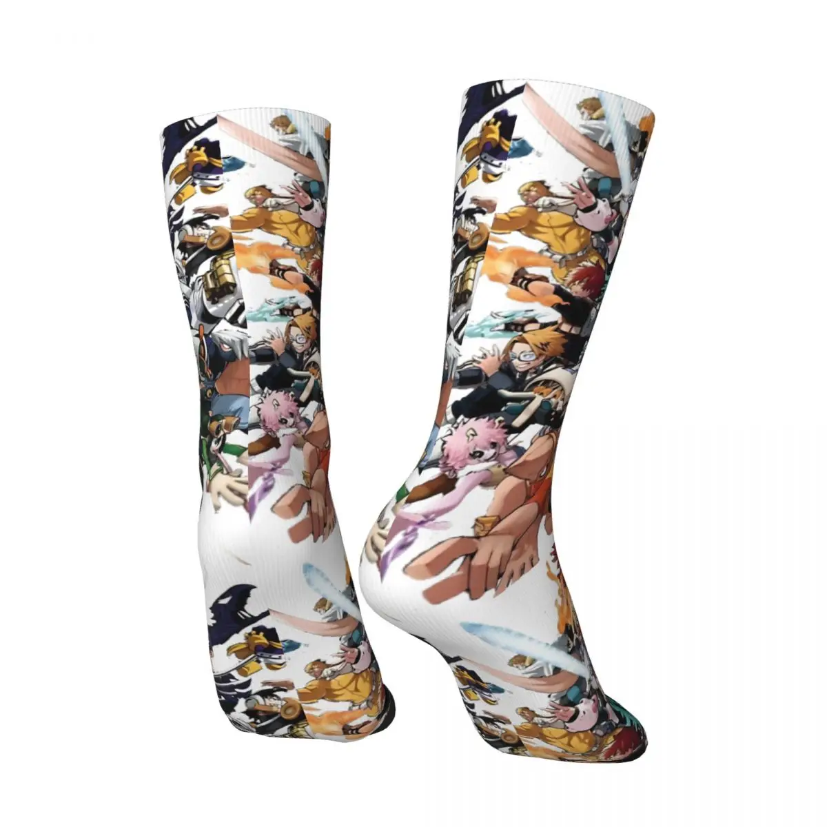 Calzini a compressione da uomo retrò Anime Unisex Academia Street Style Pattern stampato novità Crew Sock