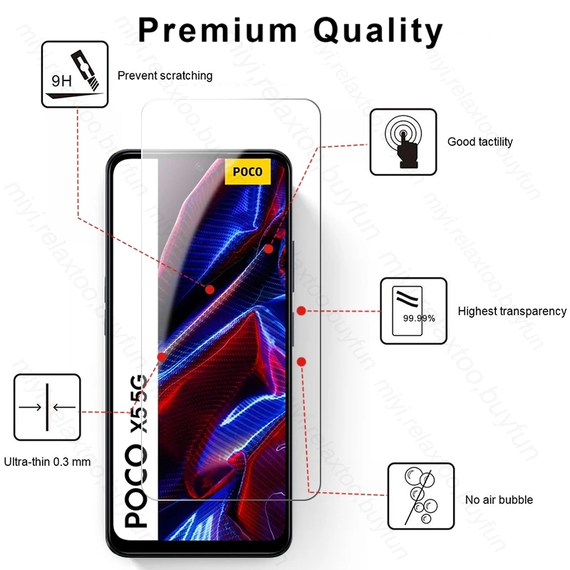 For Poco X5 5G Glass 4To1  Camera Glass PocoX5 22111317PG 6.67" Screen Rear Lens Protective Glass Poxo Poko Little X5 X 5 5G 5X