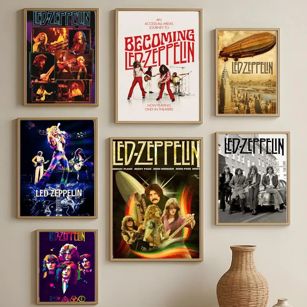 Cool Band L-Leds ZeppelinS Poster Versatile HD Waterproof Wall Art Self-Adhesive Decor for Any Space Ideal Gift