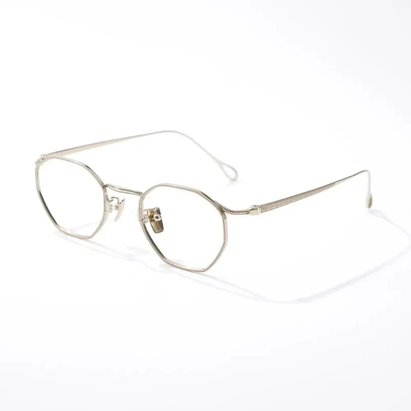 

2025 New Polygon Ultralight Pure Titanium Glasses Frame Men's Retro Personalized Optical Reading Prescription Eyewear Women