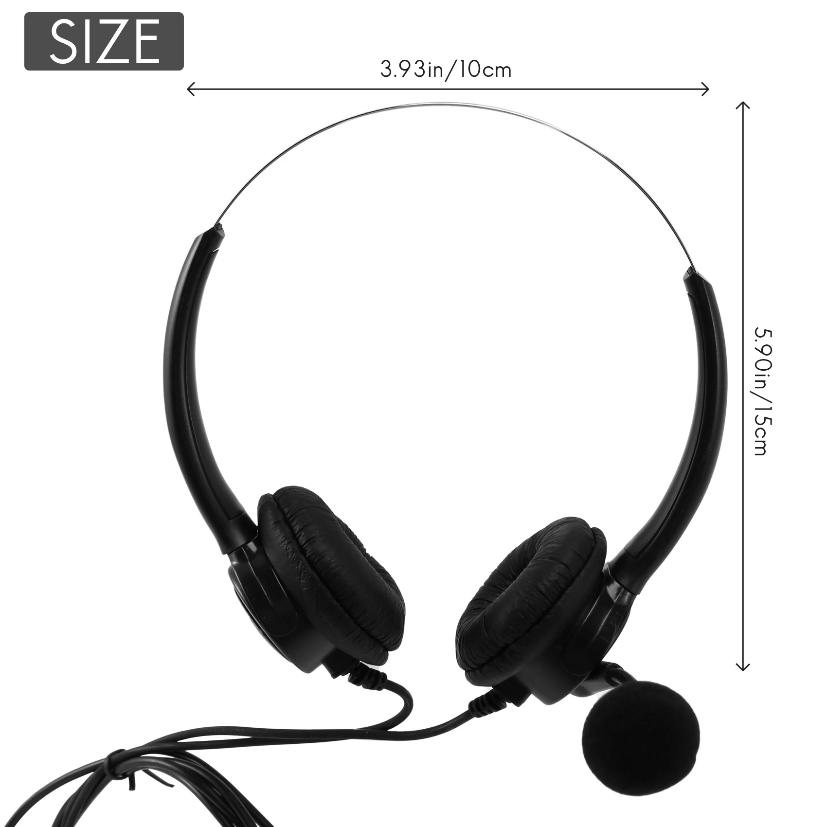 VH500D RJ9 Bilateral Headphone Hands-Free Call Center Noise Cancelling Corded with Adjustable Mic for Telephone Set HOT