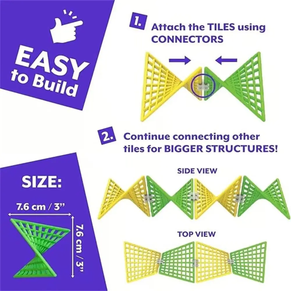 Juguete de construcción hiperbólico tridimensional, aventura, formas infinitas, juguetes divertidos en movimiento, figuras, juguete de construcción educativo de ladrillos