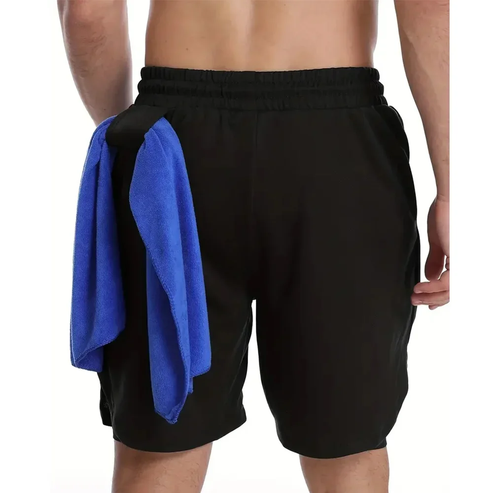 Pantalones cortos para correr para hombre, pantalones cortos deportivos para gimnasio 2 en 1, entrenamiento de secado rápido, gimnasio, Fitness,