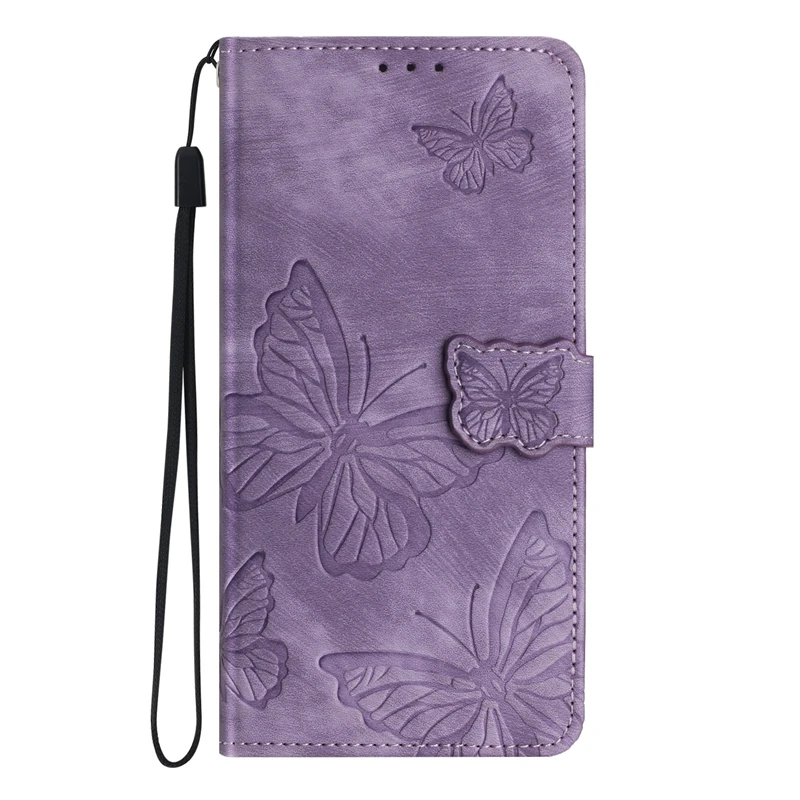 3D Butterfly Pattern Matte Leather Wallet Case on For Xiaomi Redmi 12 10 12C 10C 9A 9AT 9C NFC 10A Flip Stand Phone Cover Coque