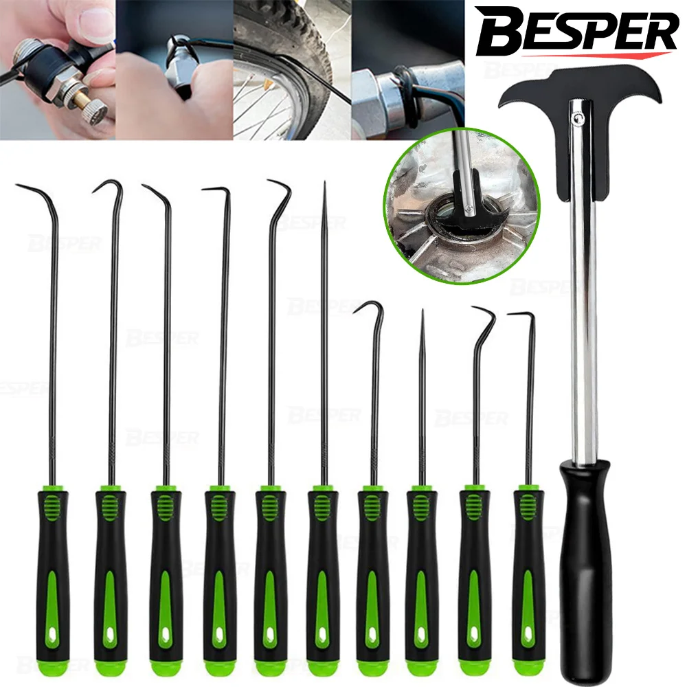11PCS Oil Seal Pick Tool, Double Head Oil Seal Puller Wrench,Seal Puller, Easy Removal Tool, Precision Oil Seal Pick & Hook Set