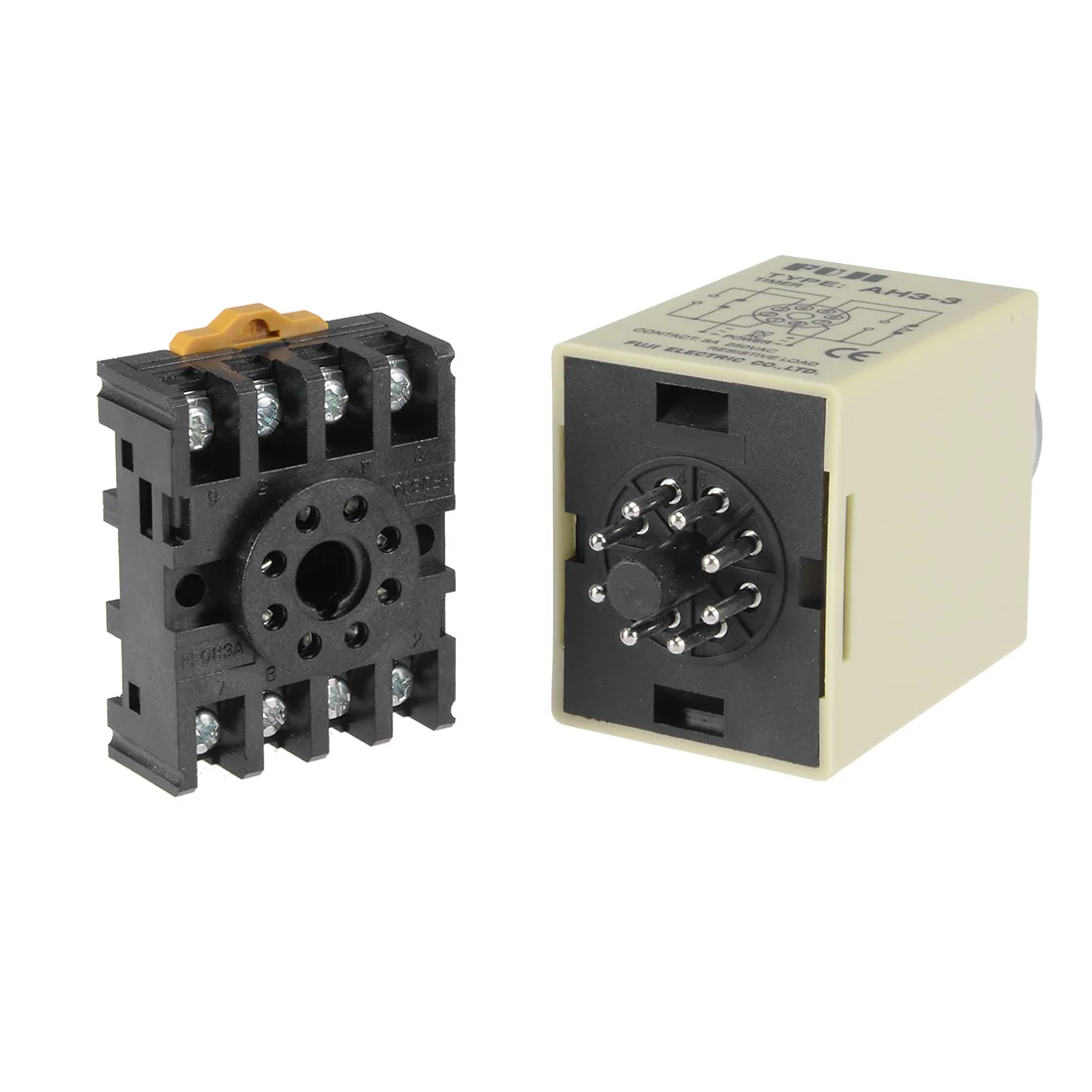 24VAC 10S 8 Terminals Range Adjustable Delay Timer Time Relay AH3-3 with Base