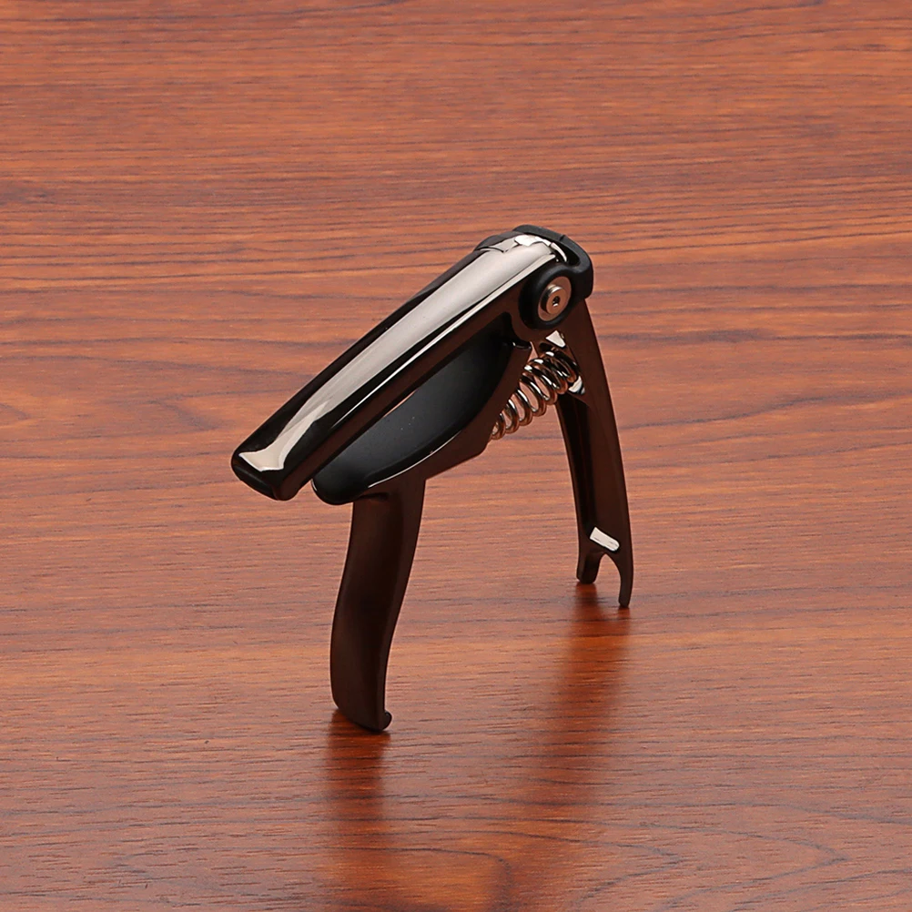 

Black Guitar Capo for Acoustic Electric Instruments Clamp Accessory Tone Clip Ergonomic Handle Design Versatile Use