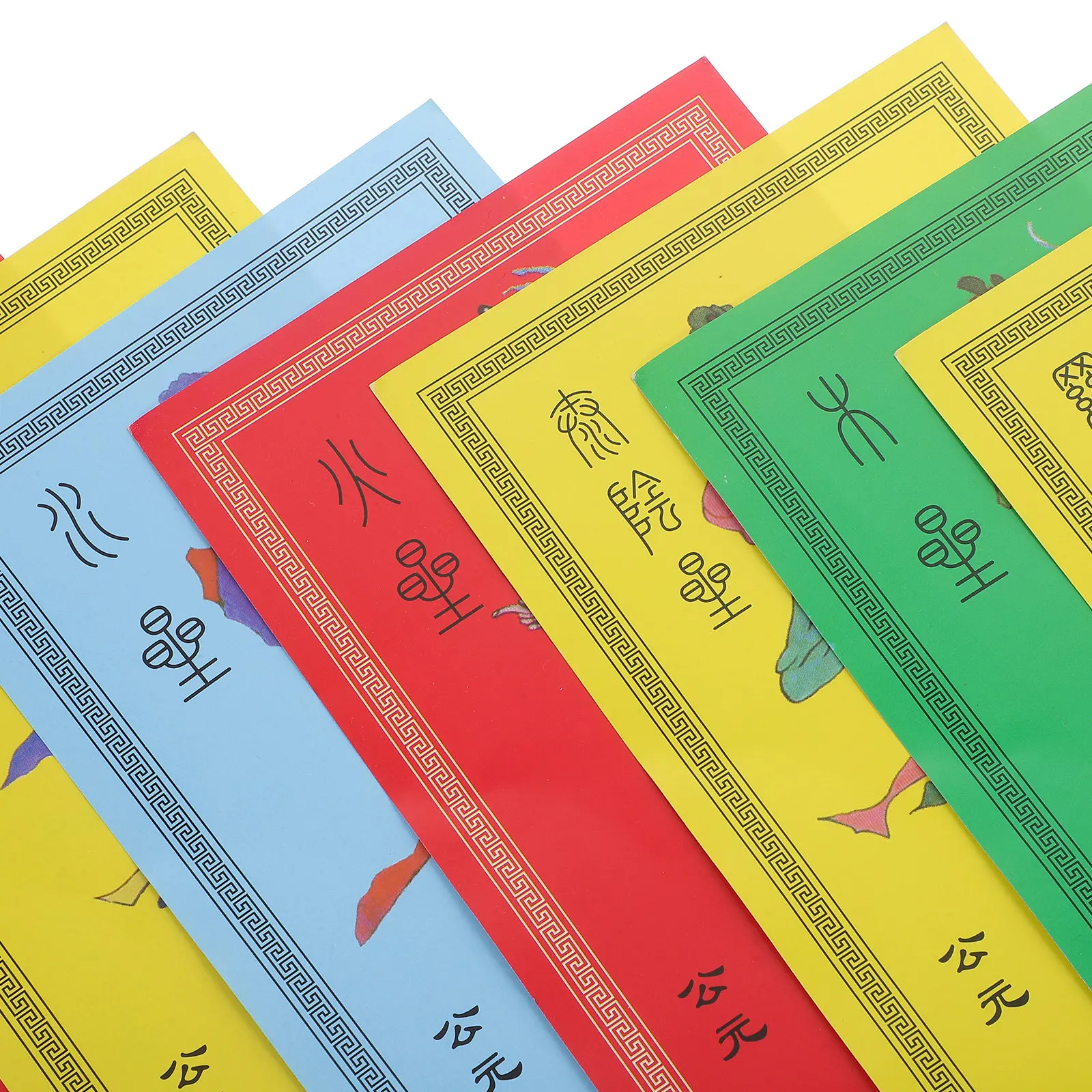 9Pcs Chinese Feng Shui Plaque Cards Tai Sui Auspicious Amulet Cards for Protection Health Wealth Fengshui Decor