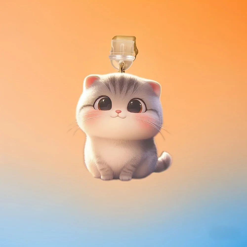 2D الكرتون لطيف القط الاكريليك الهاتف الغبار التوصيل ل البيضاوي و نوع-C آيفون شحن ميناء رائعتين مكافحة غطاء غبار الحيوانات الأليفة عاشق هدية