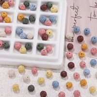 10pcs/lot Natural Volcano Lava Stone Round 4mm 6mm 8mm 10mm Loose Beads lot for Jewelry Making DIY Handmade Bracelet Accessories