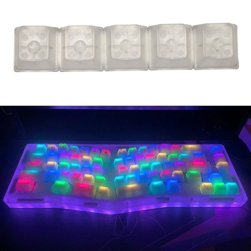 5/10Pcs Transparent Keycap CherryProfile Thick ABS Backlit Keycap Set Matte Backlit Keycap For Mechanical Keyboard Keypad