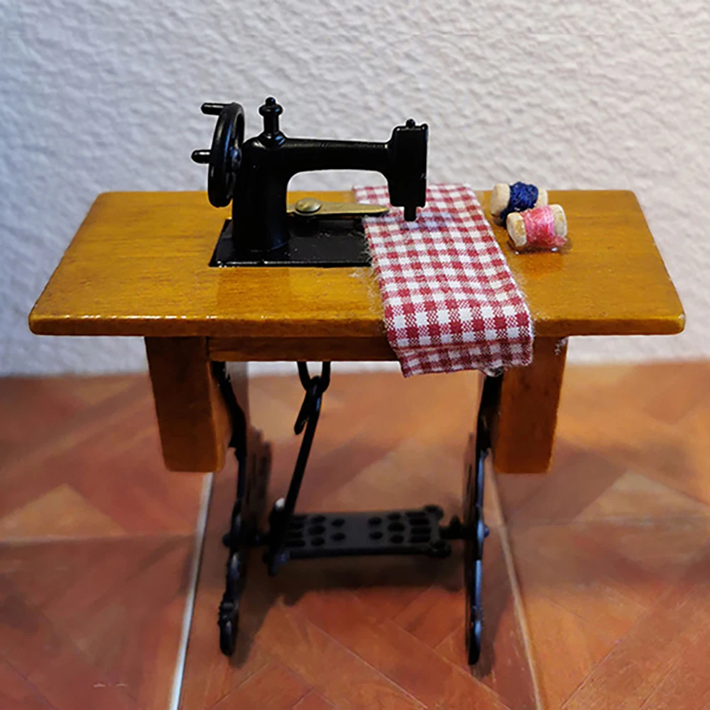 

1/12 кукольный домик миниатюрная ретро швейная машина модель игрушки для кукольного дома аксессуары украшения ob11 bjd