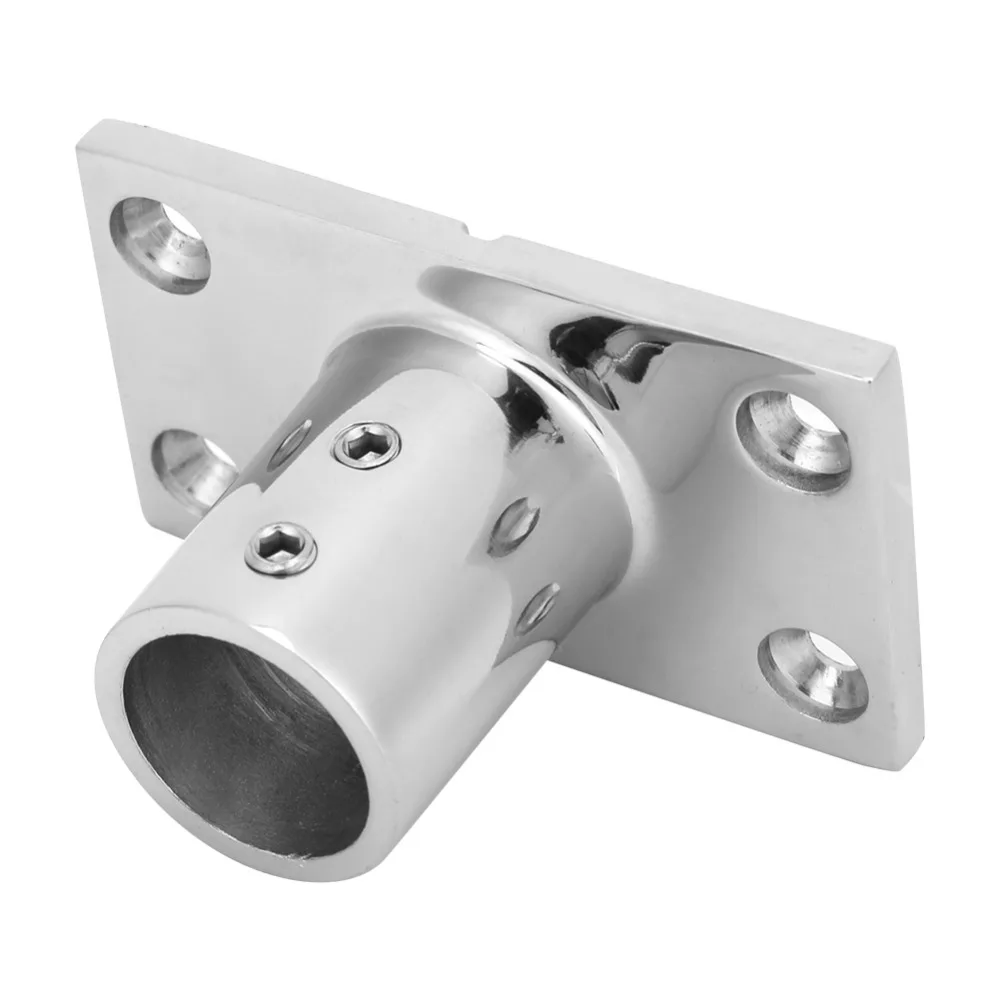 

Фитинг для поручня лодки из нержавеющей стали 316, 1 дюйм, 90 градусов, морской прямоугольный базовый фитинг, прямоугольное основание