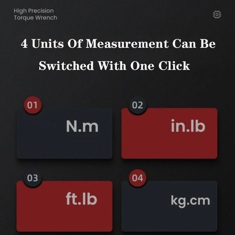 jnuo Digital Torque Wrench High Precision Electronic Torque Spanner Movable Head Tester Accuracy ±2% LED & Buzzer Notification