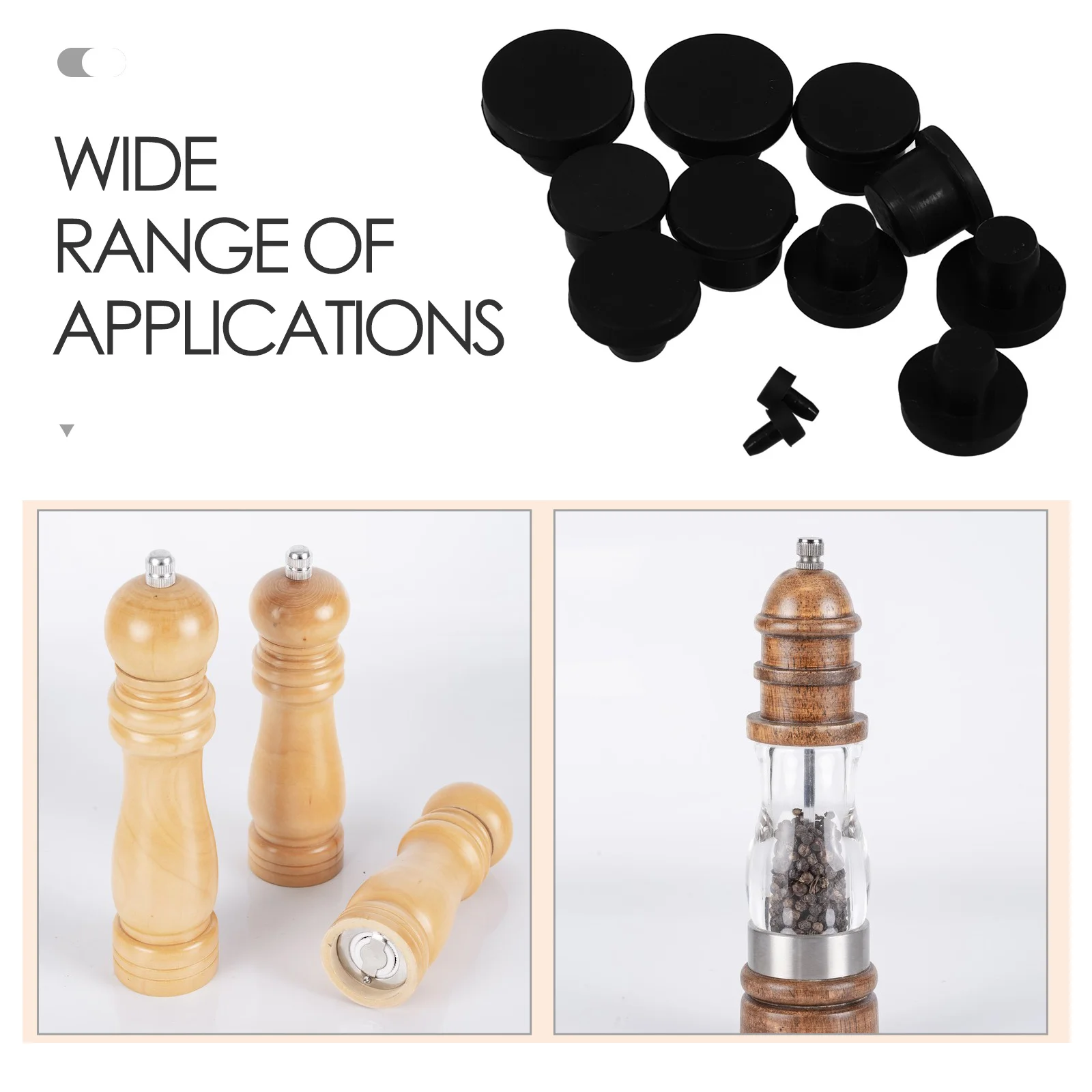 

12Pcs Silicone Stopper Replacement Plugs Durable Sealing Mini Plugs for Salt Bottles Pepper Shakers Tubes Laboratory Use