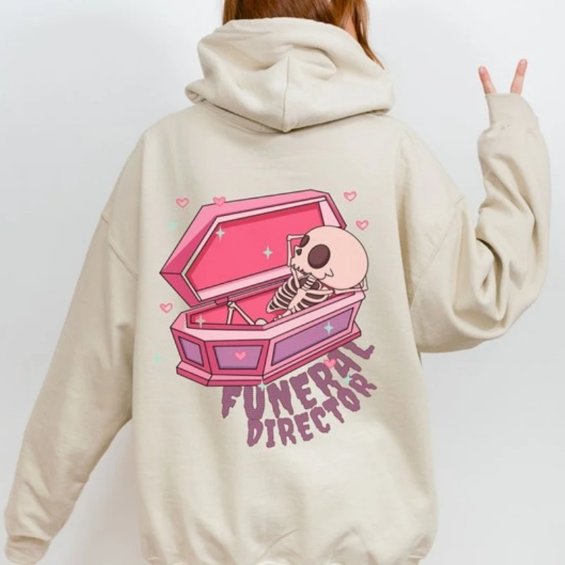 

Похоронный директор, моральный научный подарок для розовой шкатулки, толстовка с капюшоном в виде гроба, осенний повседневный размивающий топ с длинными рукавами, незаменимый пуловер