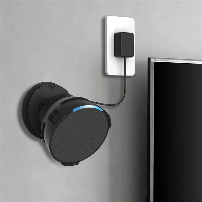 Wall Mount Speaker Holder For Echo , Indoor Sound Box Bracket Built-In Cable Management, Home Decoration Accessory