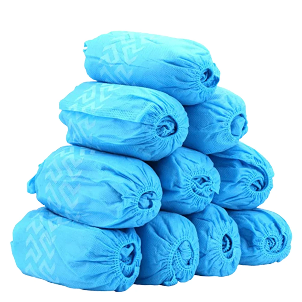 

100pcs Non-slip Shoe Covers Disposable Non-Woven Dustproof Overshoes Home Protective Lightweight Portable Outdoor Shoes