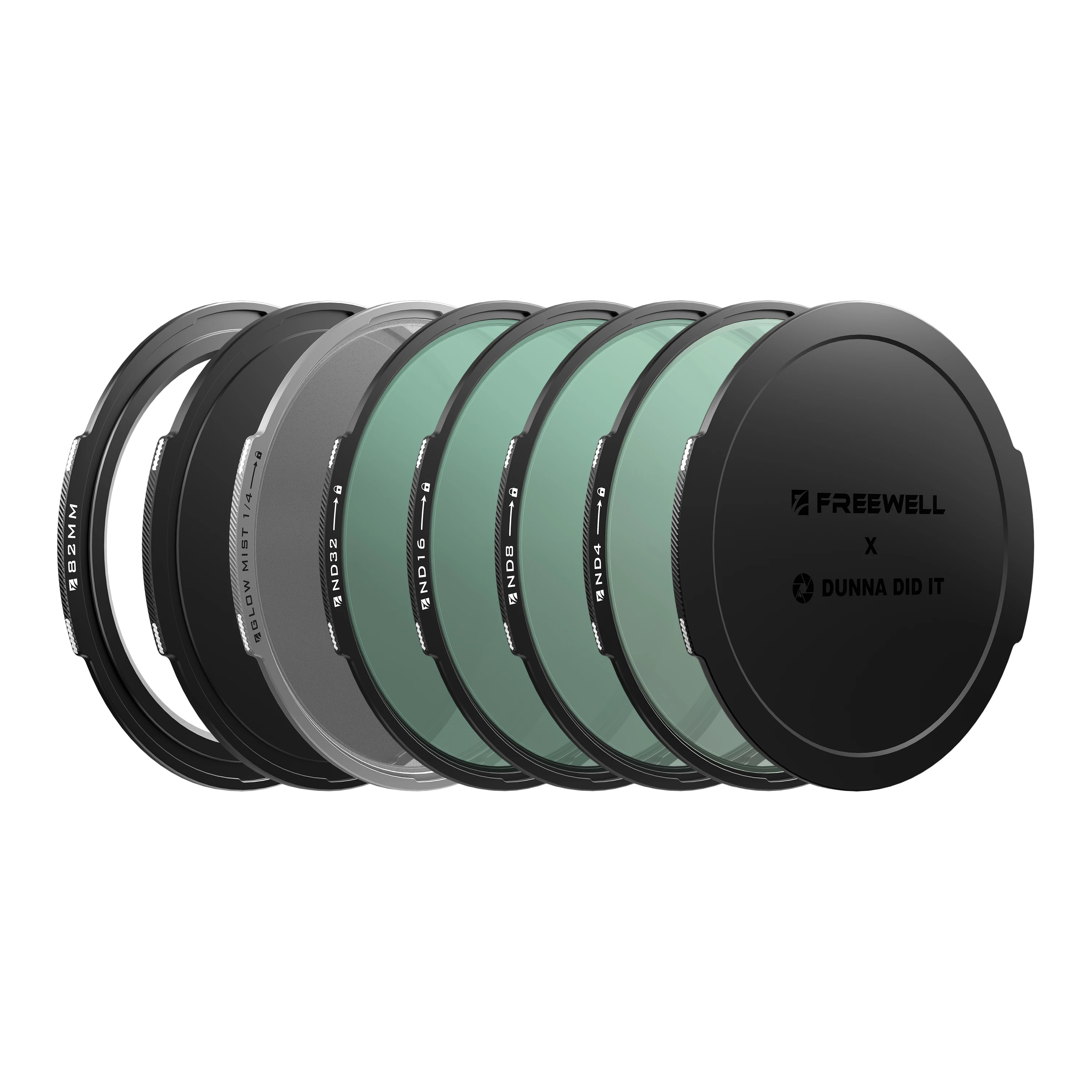 Freewell X Dunna Did It Ultra-Slim Locking Videography Kit, Inclusion ND4, ND8, ND16, ND32, Glow Mist 1/4 Filters Accessories