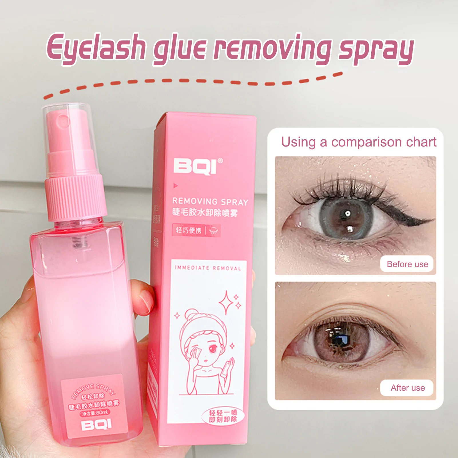 Eyelash Extension Cleanser Fast Acting Removing Eyelash Extension Glue for Lash Extension Sensitive Eyes