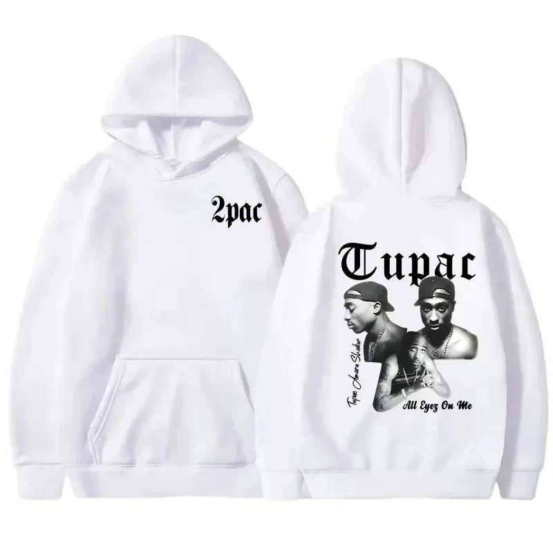 Rapper Tupac 2pac Hoodie Men's and Women's Sportswear Neutral Hoodie Fashion Letter Printed Pattern Hip Hop Sportswear Casual