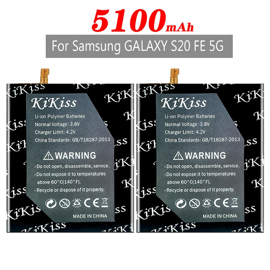 KiKiss EB-BG781ABY 5100 mAh Ersatzakku für Samsung Galaxy S20 S 20 FE 5G SM-G781 A52 SM-A526/DS Akkus Werkzeuge