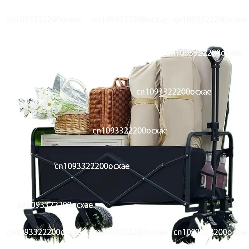 

Camper Cart Outdoor Portable Camper Cart Camping Foldable Small Trailer Picnic Table Board Carry
