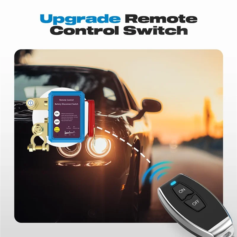 

12V 240A Remote Battery Disconnect Switch Anti Marine RV ATV Boat Theft Automatic Cut Shut Off Switch For Auto Truck