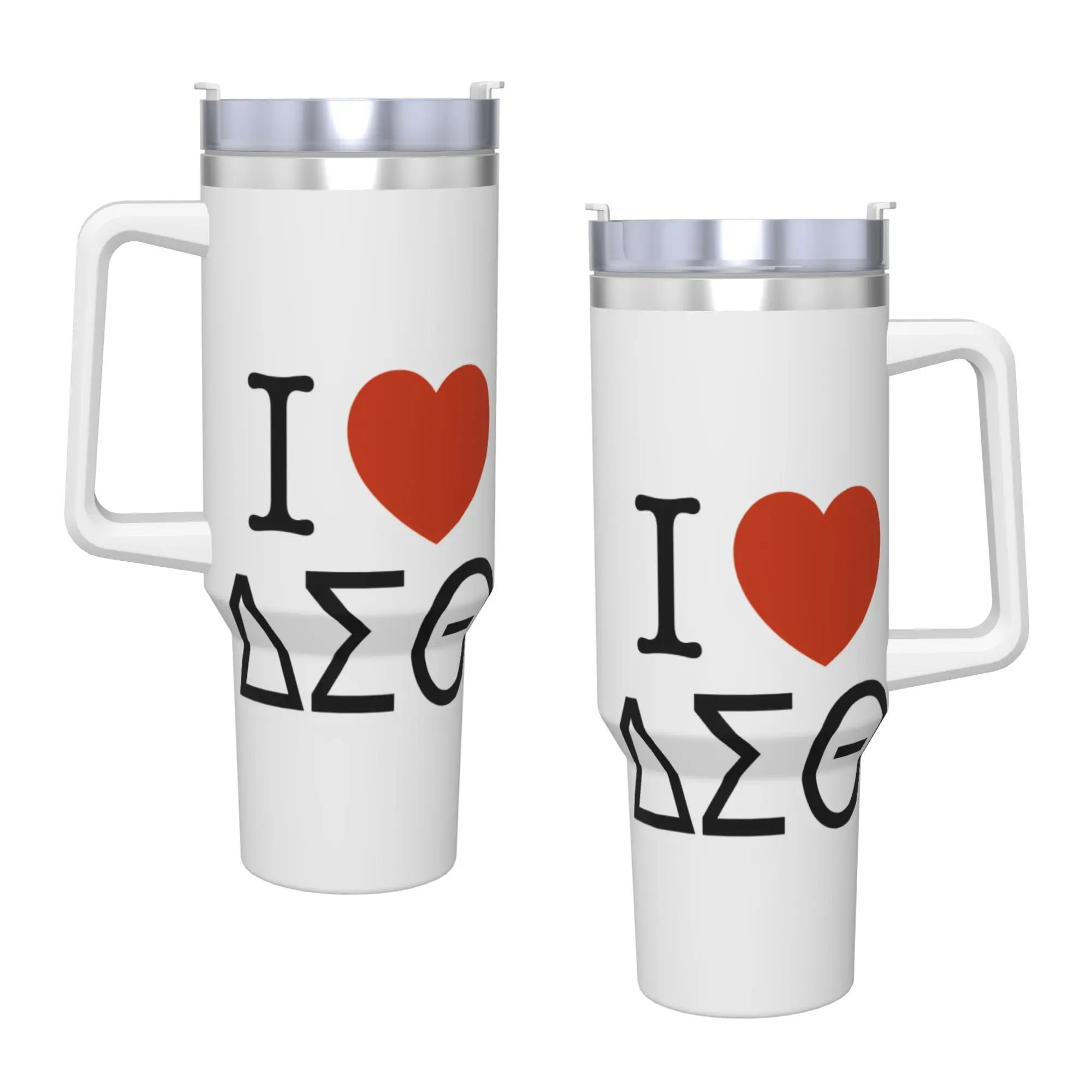Stainless Steel Tumbler D-Delta Sigma Theta Car Mugs With Straws  Camping Cold Drink Water Bottle Insulated Thermal Cups