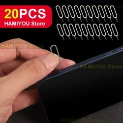 Ferramenta de chave de pino de ejeção de remoção de cartão Sim inoxidável para iPhone Samsung XIAOMI HUAWEI OPPO VIVO para abrir removedor de agulha extrator de ferramenta