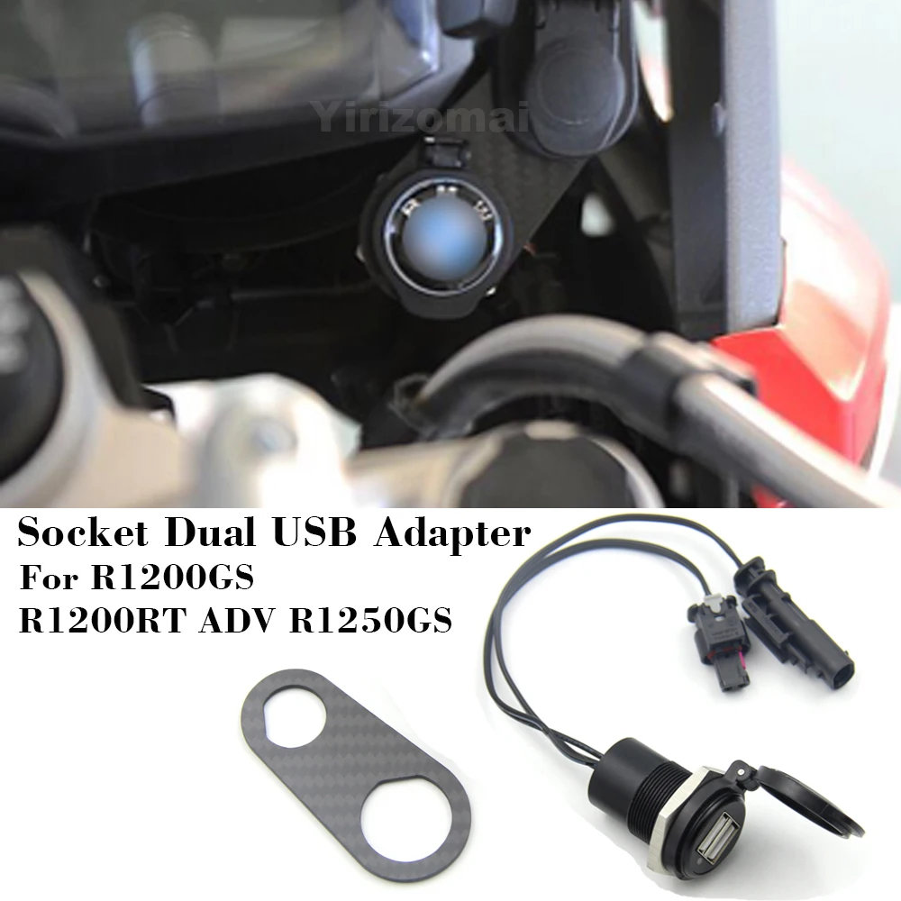 For BMW R1200GS R1200RT ADV R1250GS 4.2A Motorcycle Dual USB interface Digital Display Charger Adapter Port