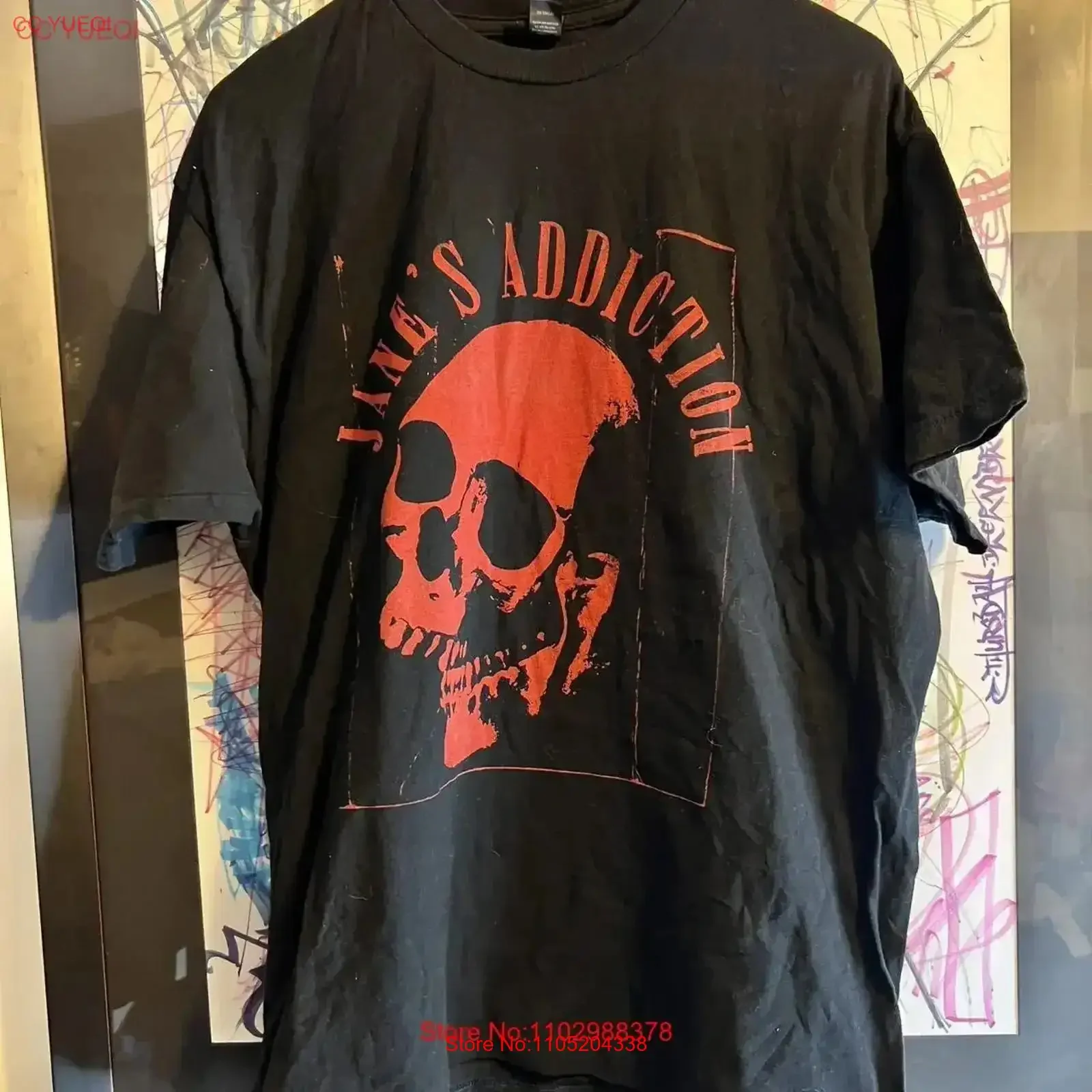 

Футболка с редким дизайном группы Jane's Addiction, футболка S 5XL, NH17615, винтажная потертая эластичная домашняя уличная одежда, универсальная, слегка мягкая