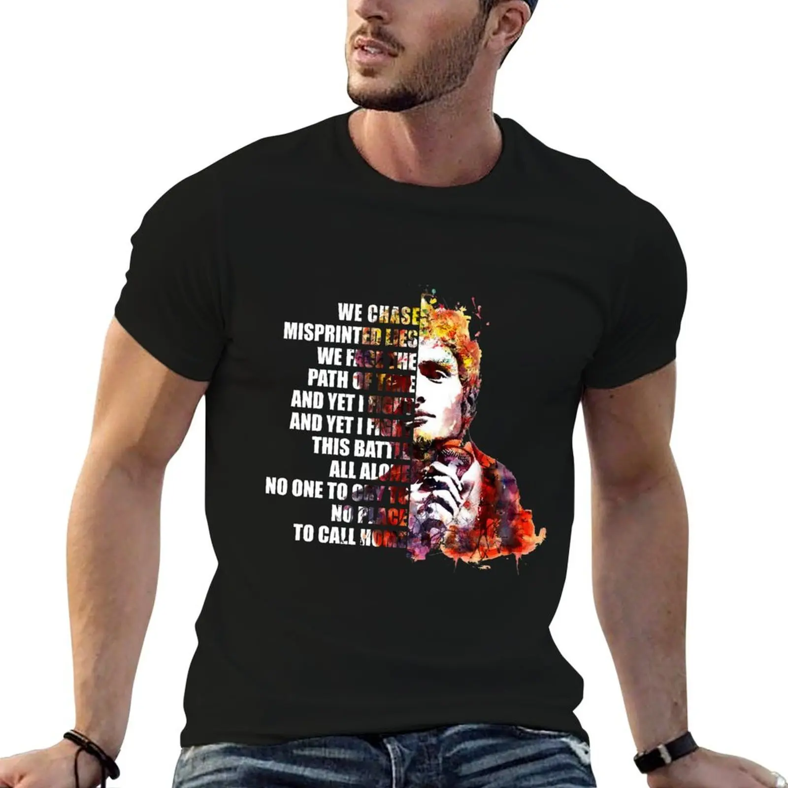 

Layne Staley – We Chase Misprinted Lies We Face The Path of Time Tops & Tees, t shirt design T-Shirt t shirt for man T-Shirt