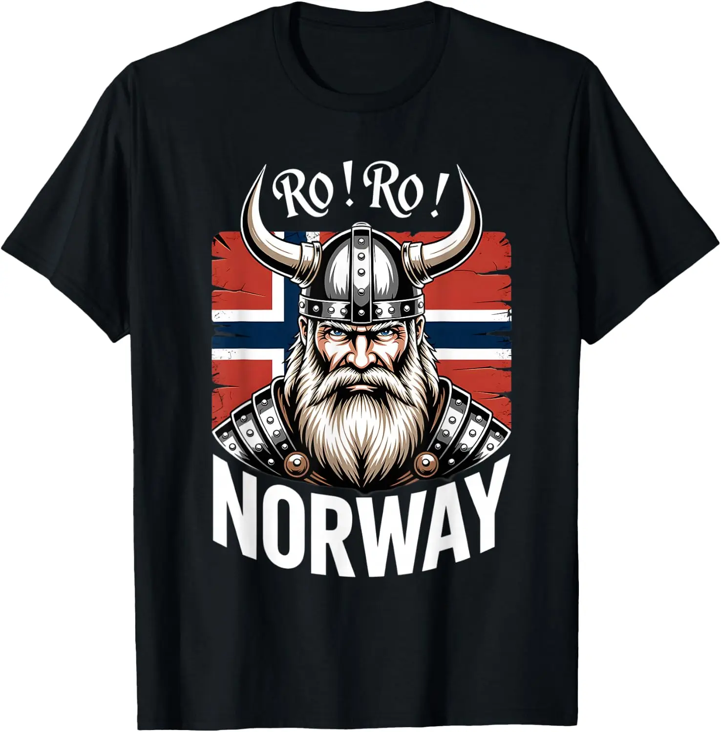 Norwegian Viking Norway Flag Scandinavian Souvenir T-Shirt 100% Cotton Trendy Y2K Short-Sleeve Tee-Soft, Quick-Drying,
