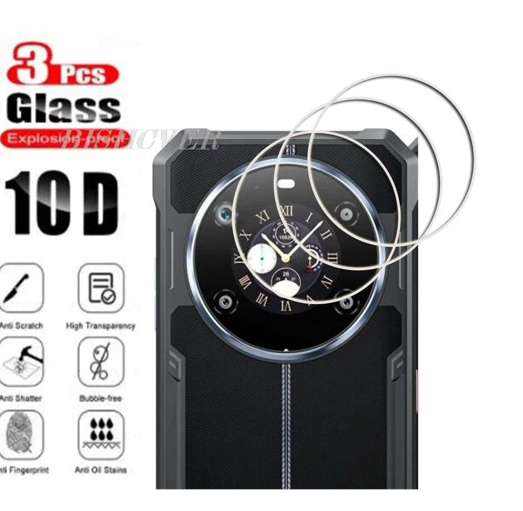 3 uds 9H vidrio templado para FOSSiBOT F109 F 109 6,75 "2024 FOSSiBOTF109 película protectora de pantalla de lente de cámara trasera