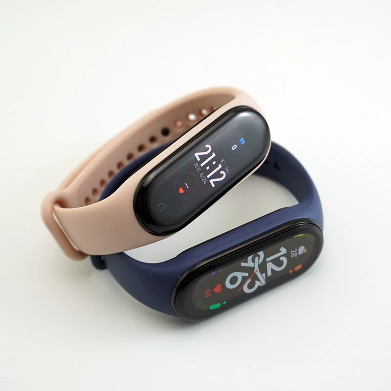 2PCS Uhrenarmbänder für Xiaomi Mi Band 7 6 NFC armband silikon Sport armband Miband 4 Gürtel pulsera correa mi band 7 6 5 4 strap
