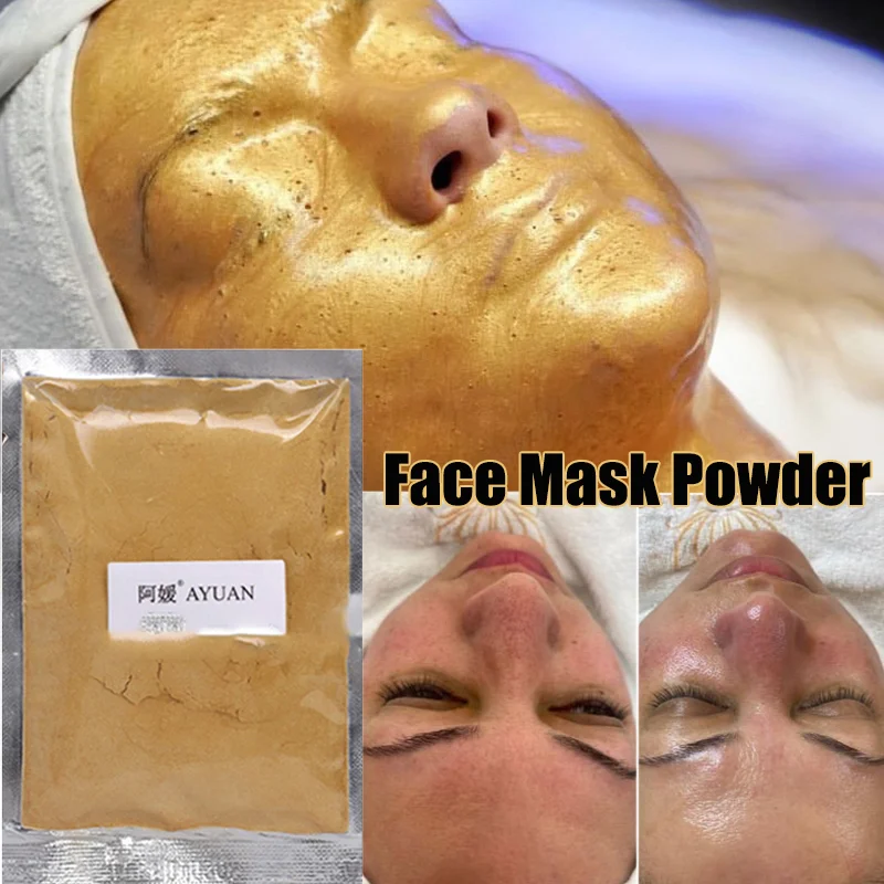 24K Gold Collagen Active Face Mask Powder Whitening Brightening DIY Spa Deep Moisturizing Anti-aging Wrinkle Treatment Mask 20g